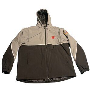 Nice Snap-On Tools Grey & Black Insulated Winter Jacket W/ Removable Hood XXL